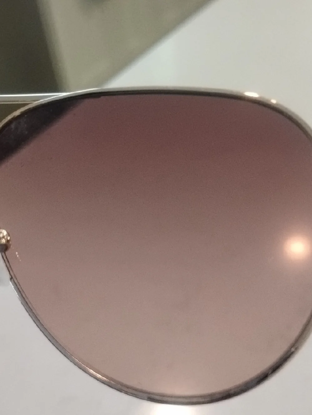 Calvin Klein Gold Frame Brown Gradient Aviator Sunglasses